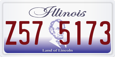 IL license plate Z575173