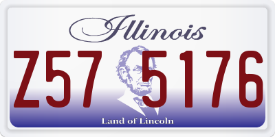 IL license plate Z575176