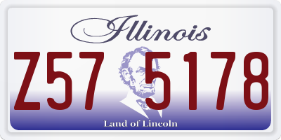 IL license plate Z575178