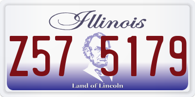 IL license plate Z575179