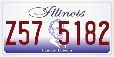 IL license plate Z575182