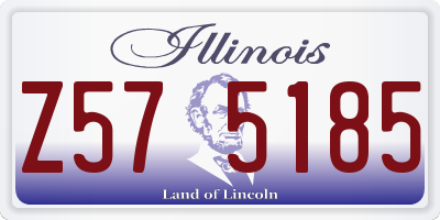 IL license plate Z575185