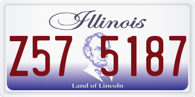 IL license plate Z575187