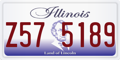 IL license plate Z575189
