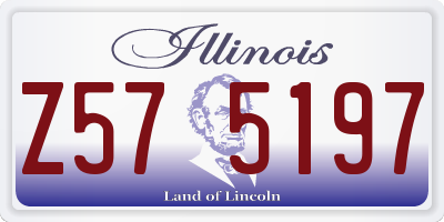 IL license plate Z575197