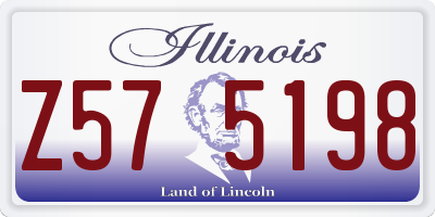 IL license plate Z575198