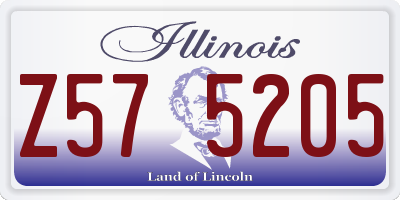 IL license plate Z575205
