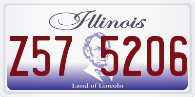 IL license plate Z575206
