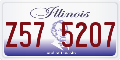 IL license plate Z575207