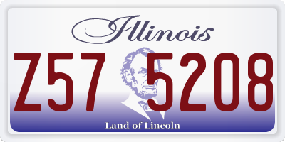 IL license plate Z575208