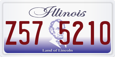 IL license plate Z575210