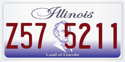 IL license plate Z575211