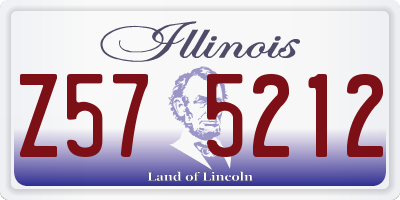 IL license plate Z575212