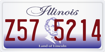 IL license plate Z575214