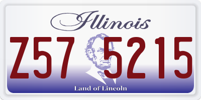 IL license plate Z575215