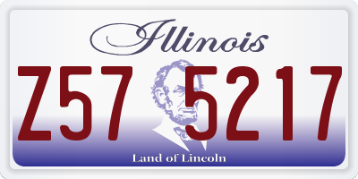 IL license plate Z575217