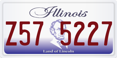 IL license plate Z575227