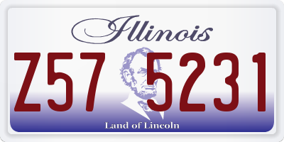 IL license plate Z575231