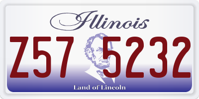 IL license plate Z575232