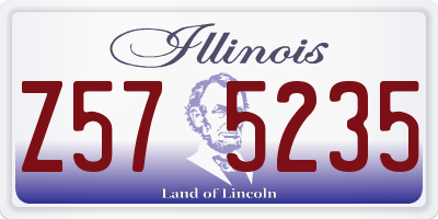 IL license plate Z575235