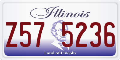 IL license plate Z575236