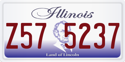 IL license plate Z575237