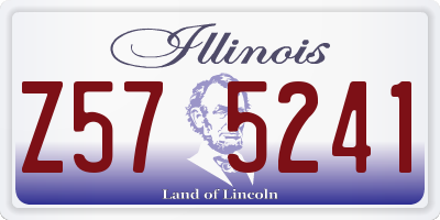 IL license plate Z575241