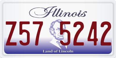 IL license plate Z575242