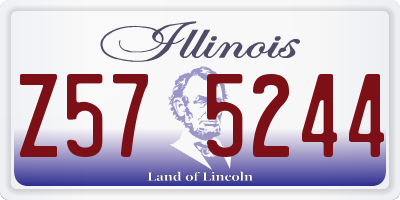 IL license plate Z575244