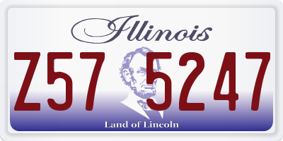 IL license plate Z575247