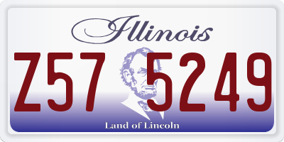 IL license plate Z575249