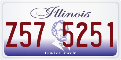 IL license plate Z575251