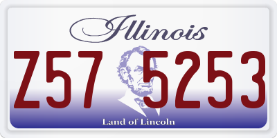 IL license plate Z575253