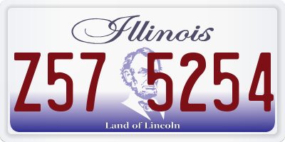 IL license plate Z575254