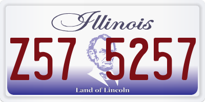 IL license plate Z575257