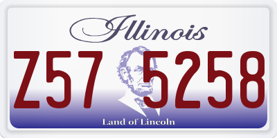 IL license plate Z575258