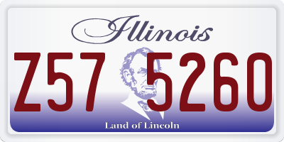 IL license plate Z575260