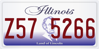 IL license plate Z575266