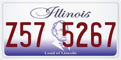 IL license plate Z575267