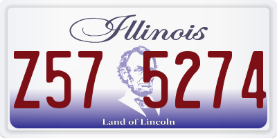 IL license plate Z575274