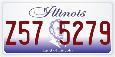 IL license plate Z575279