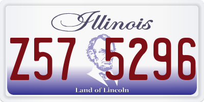 IL license plate Z575296