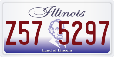 IL license plate Z575297