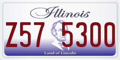 IL license plate Z575300