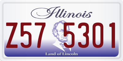 IL license plate Z575301