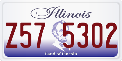 IL license plate Z575302