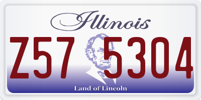 IL license plate Z575304