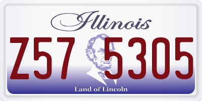 IL license plate Z575305