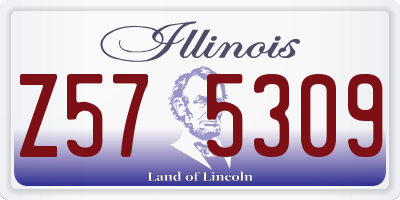 IL license plate Z575309