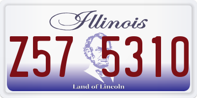 IL license plate Z575310